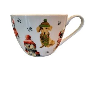 Portobello design Coffer Tea Mug/cup Let it Snow winter snow dogs in sweaters